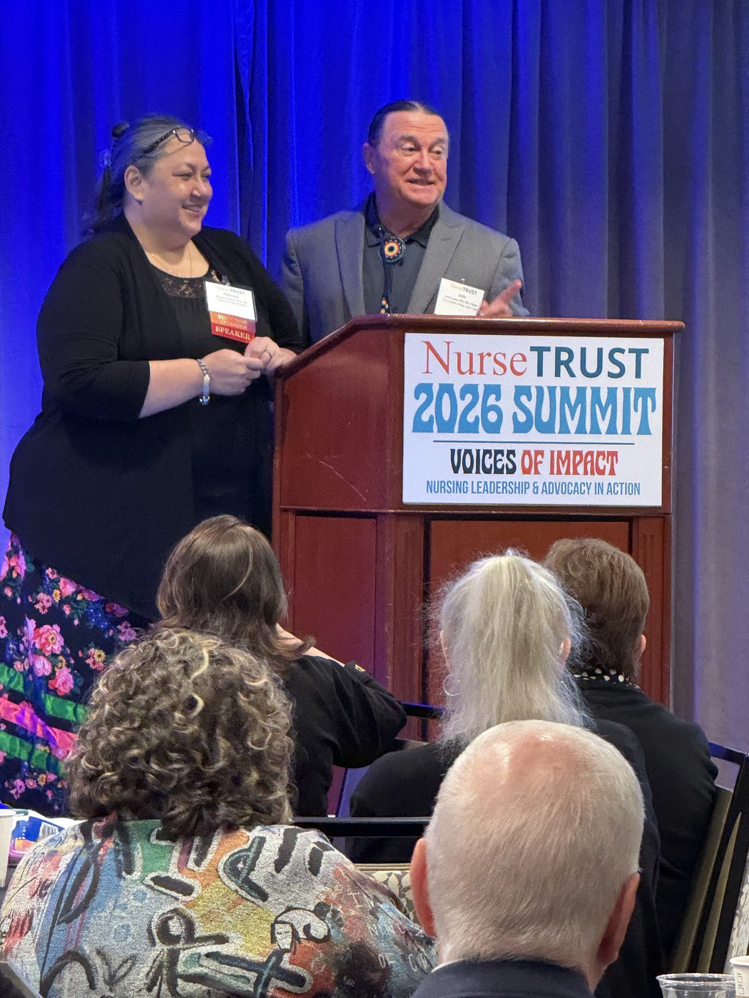 Group gathered at the podium